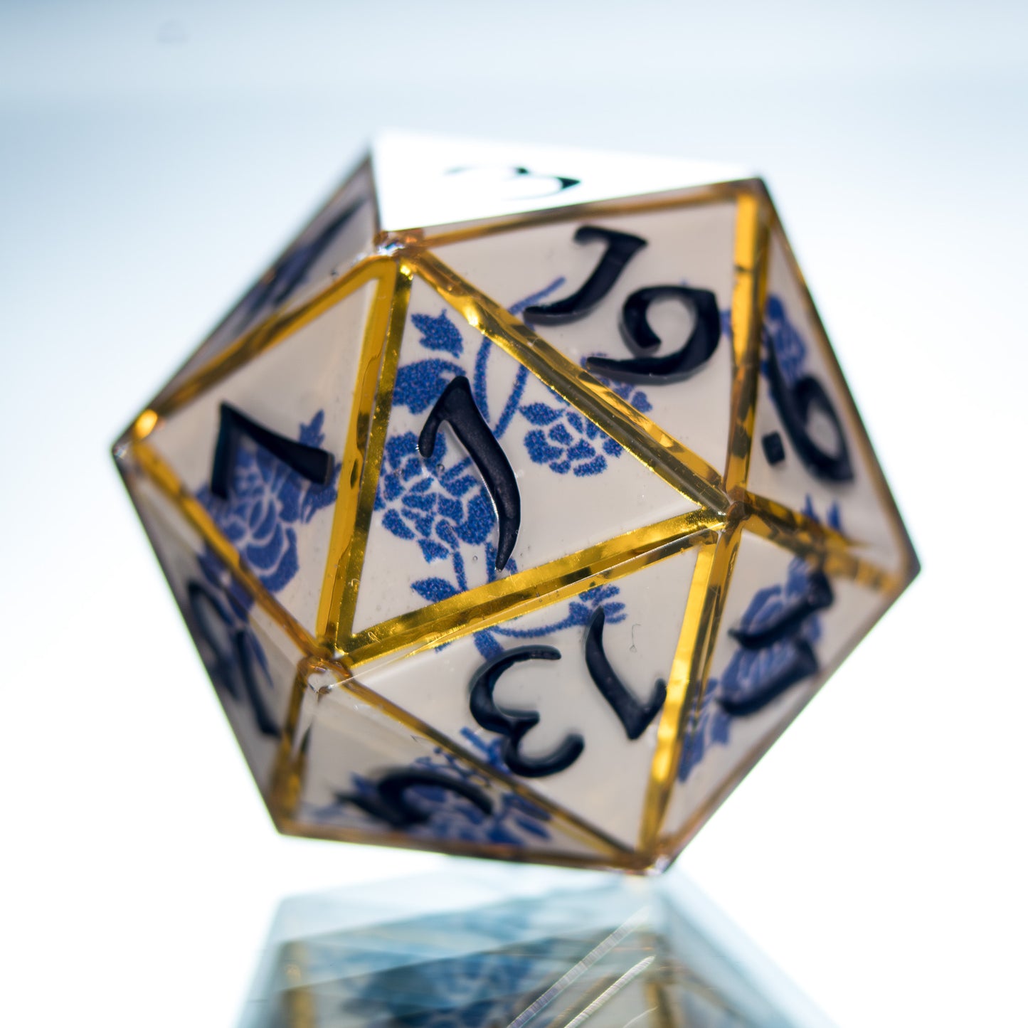 Gilded Porcelain - Single Handmade D20