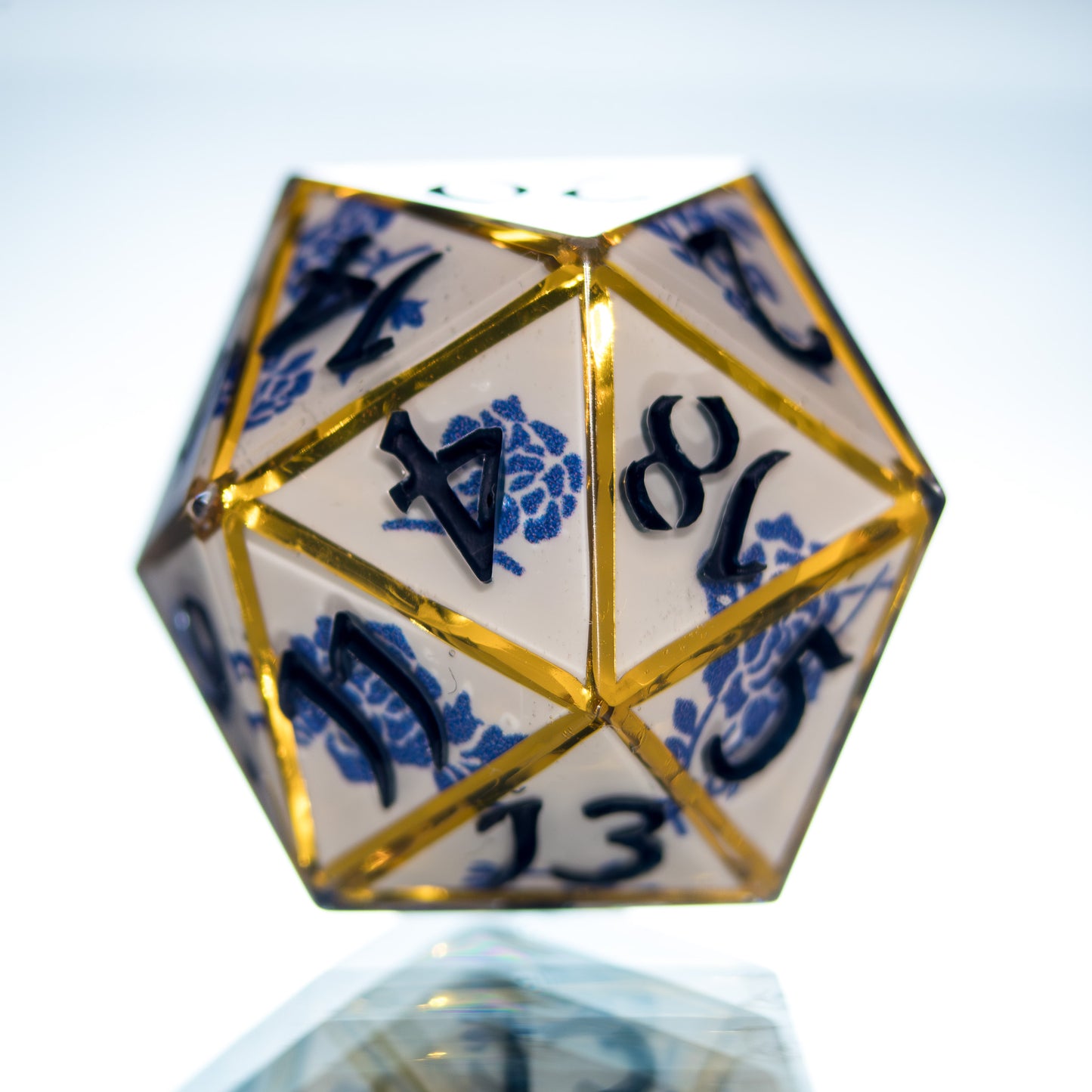 Gilded Porcelain - Single Handmade D20