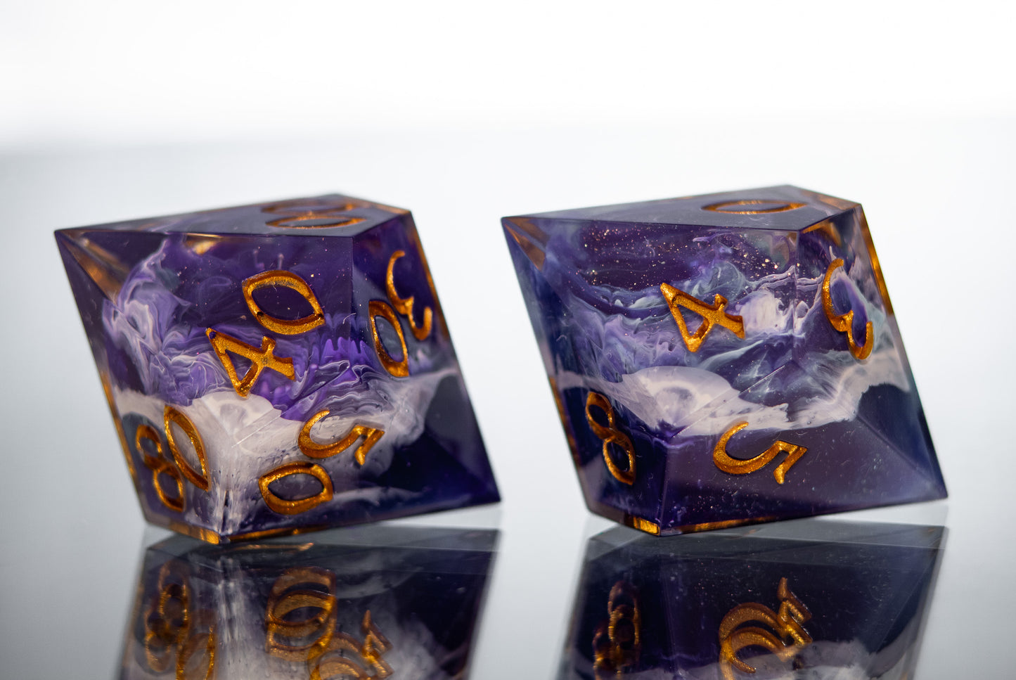 Cosmic Vortex- Alt 7 Piece Handmade Dice