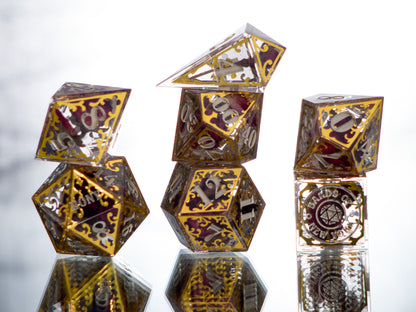 Gilded Thrones - 7 Piece Handmade Dice