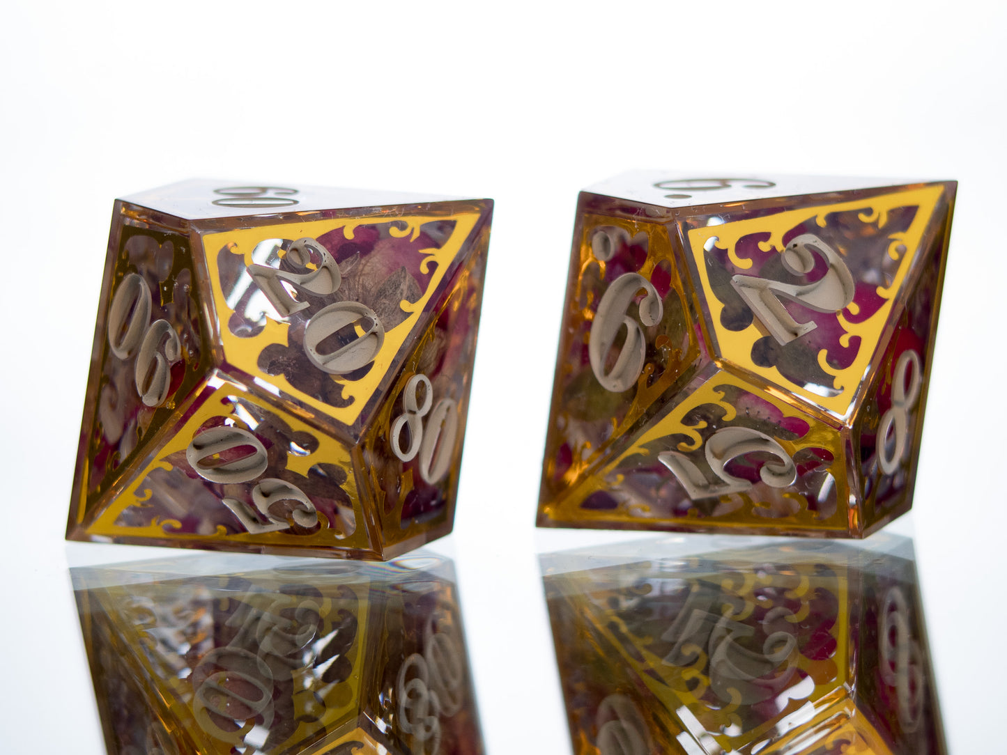Gilded Thrones - 7 Piece Handmade Dice