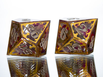 Gilded Thrones - 7 Piece Handmade Dice