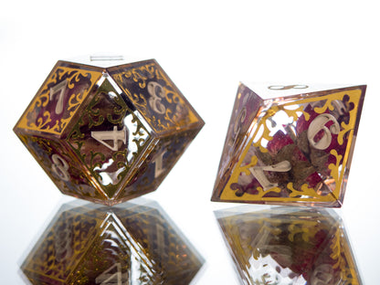 Gilded Thrones - 7 Piece Handmade Dice