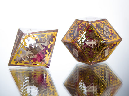 Gilded Thrones - 7 Piece Handmade Dice