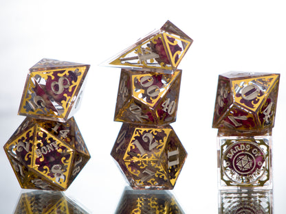 Gilded Thrones - 7 Piece Handmade Dice