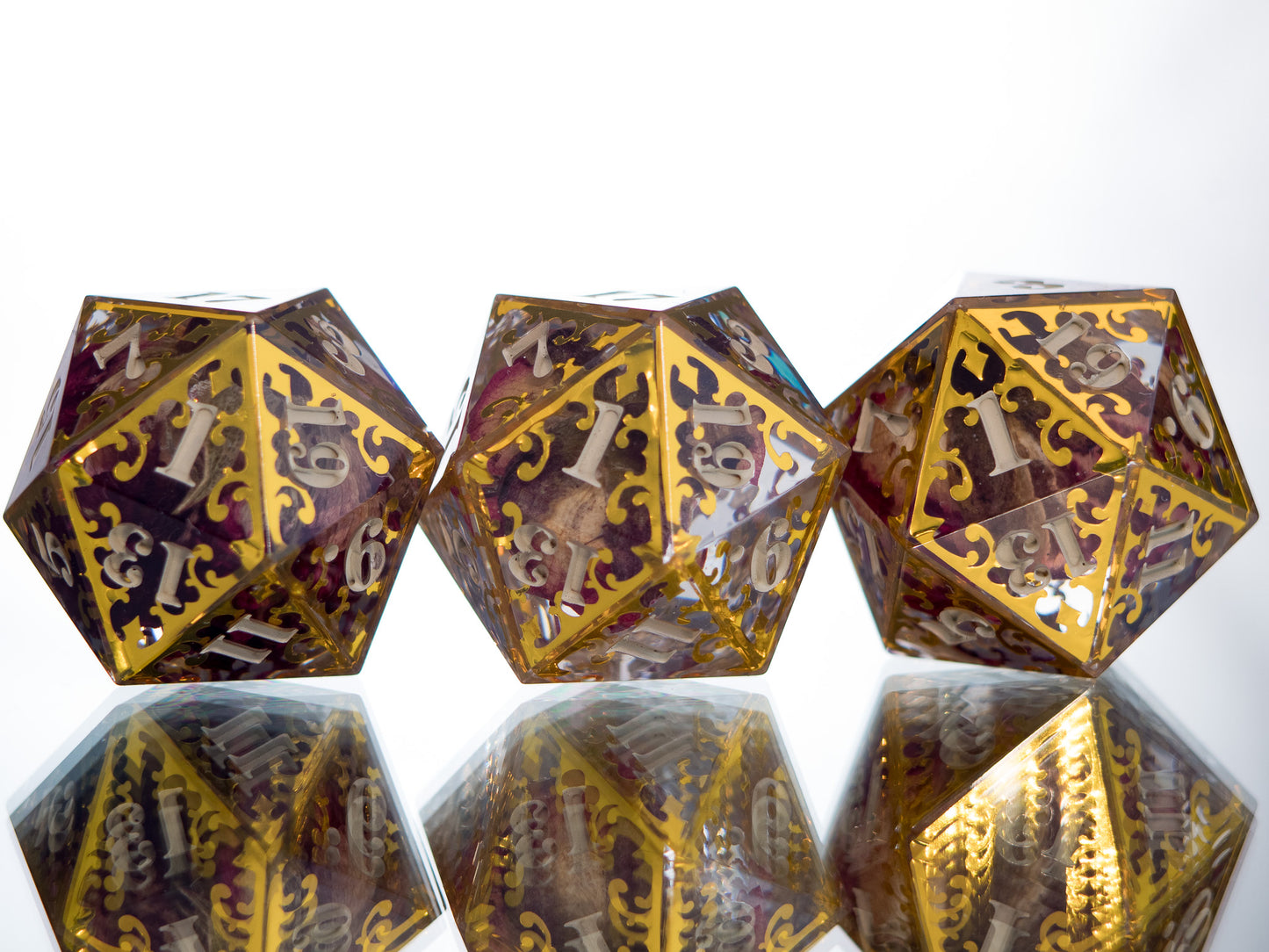 Gilded Thrones - Handmade D20