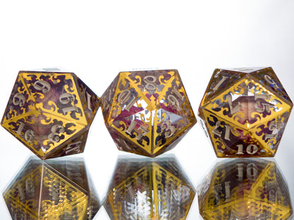 Gilded Thrones - Handmade D20