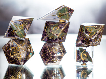 Midnight Luna - 7 Piece Handmade Dice