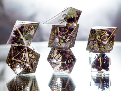 Midnight Luna - 7 Piece Handmade Dice
