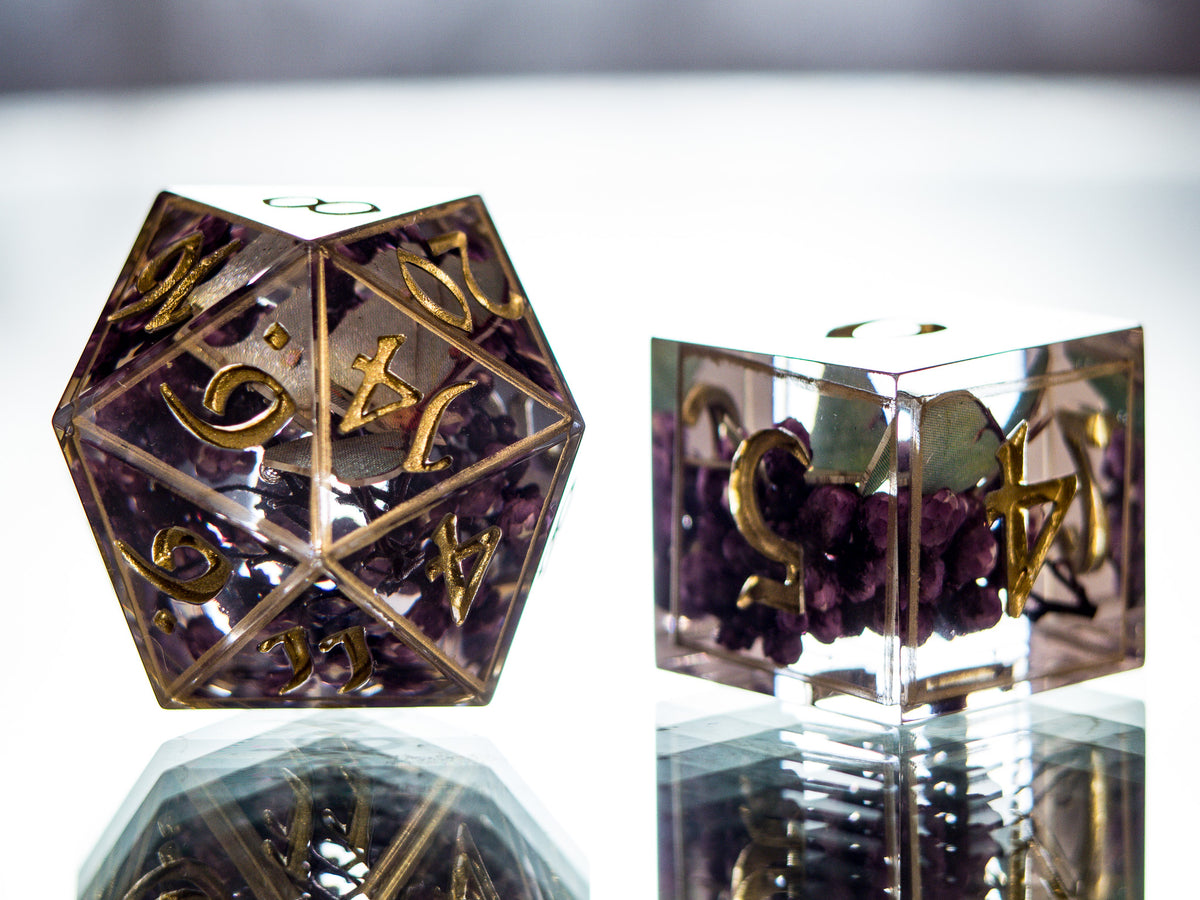 Midnight Luna - 7 Piece Handmade Dice