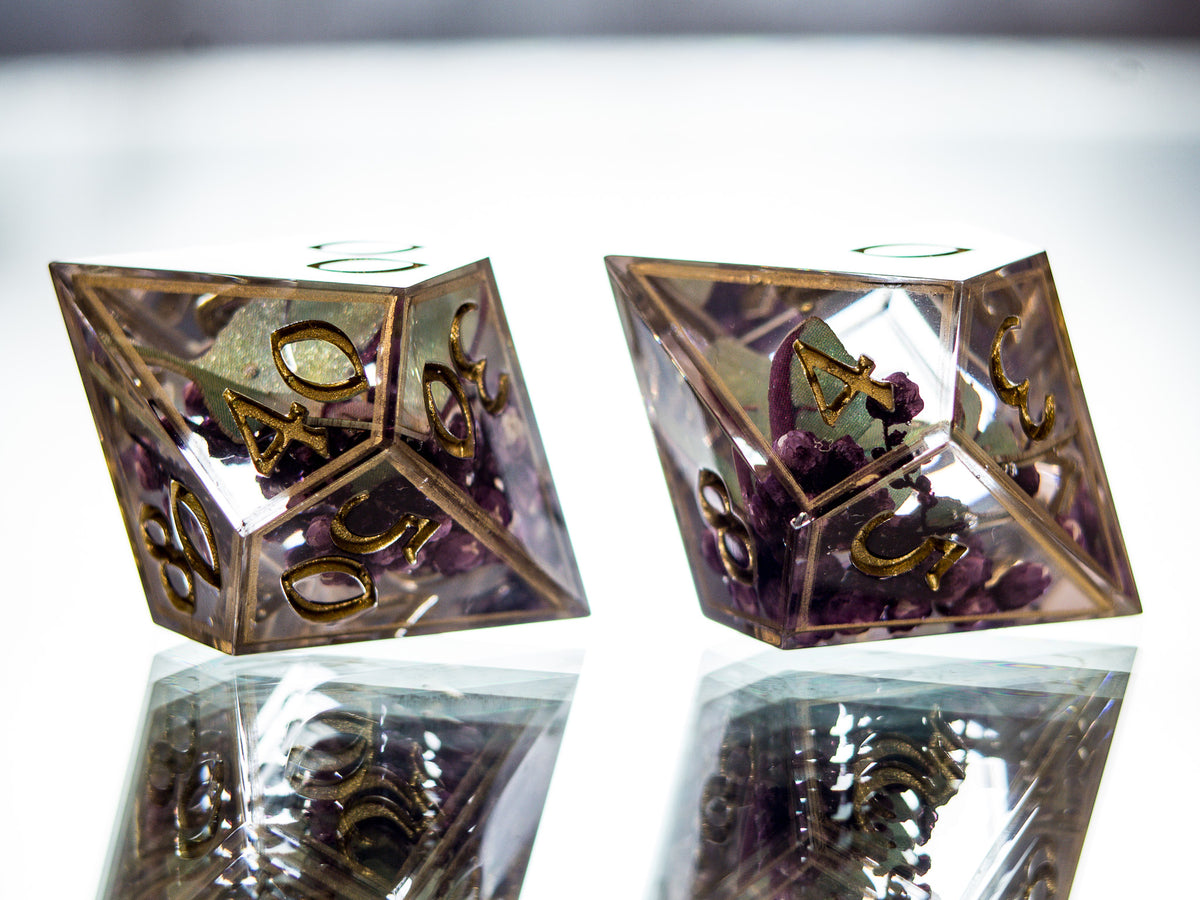 Midnight Luna - 7 Piece Handmade Dice