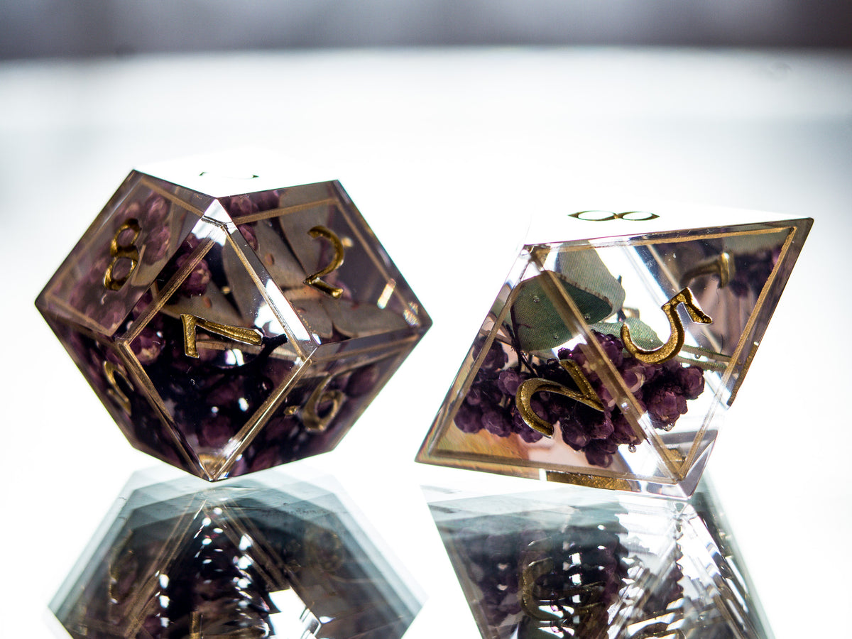 Midnight Luna - 7 Piece Handmade Dice