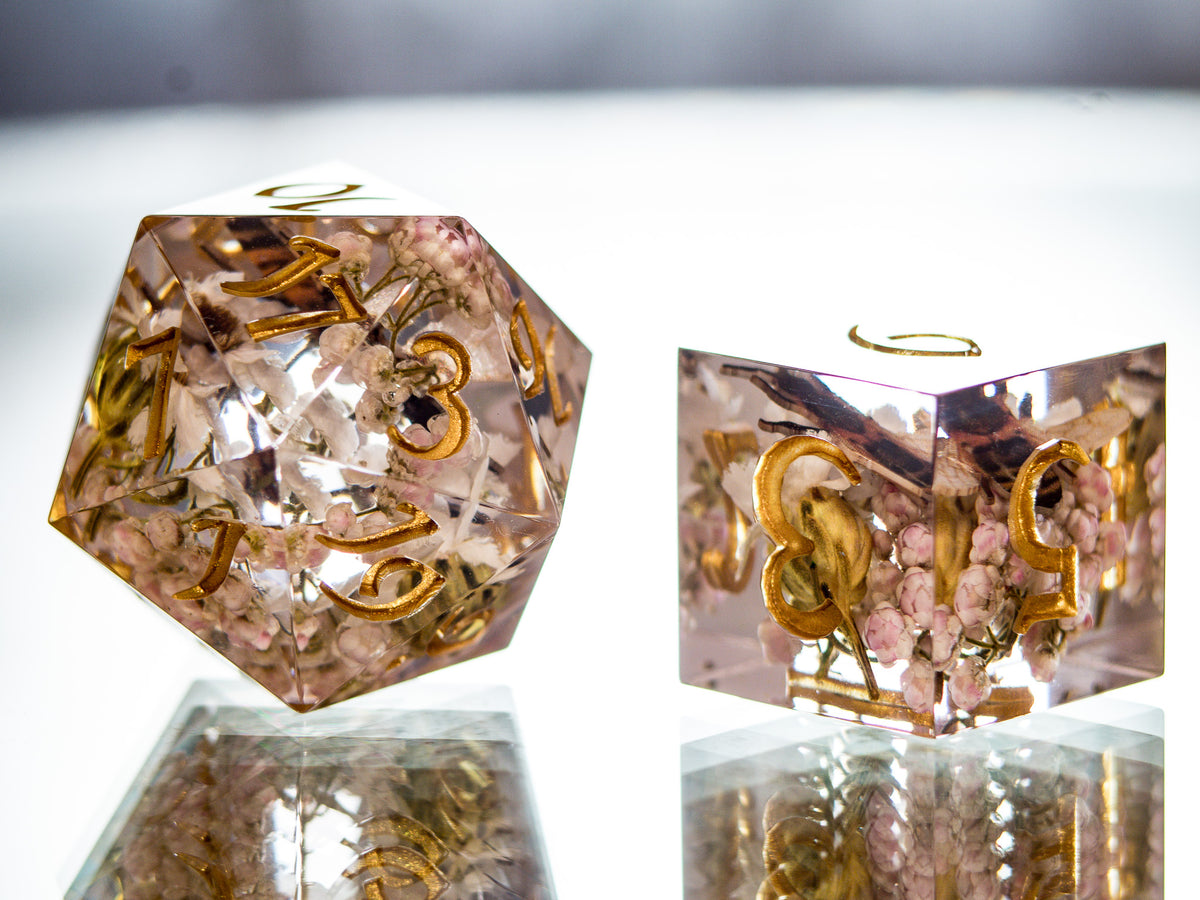 Honeybee Garden - 7 Piece Handmade Dice