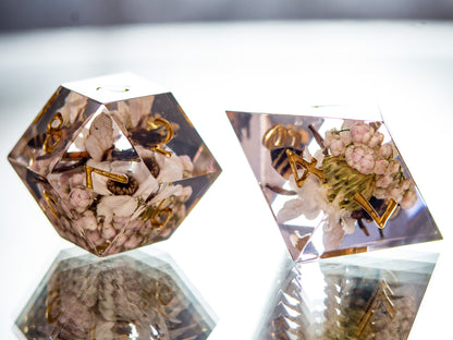 Honeybee Garden - 7 Piece Handmade Dice
