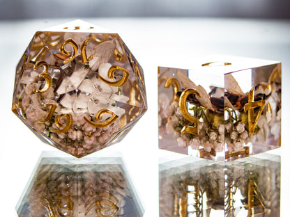 Honeybee Garden - 7 Piece Handmade Dice
