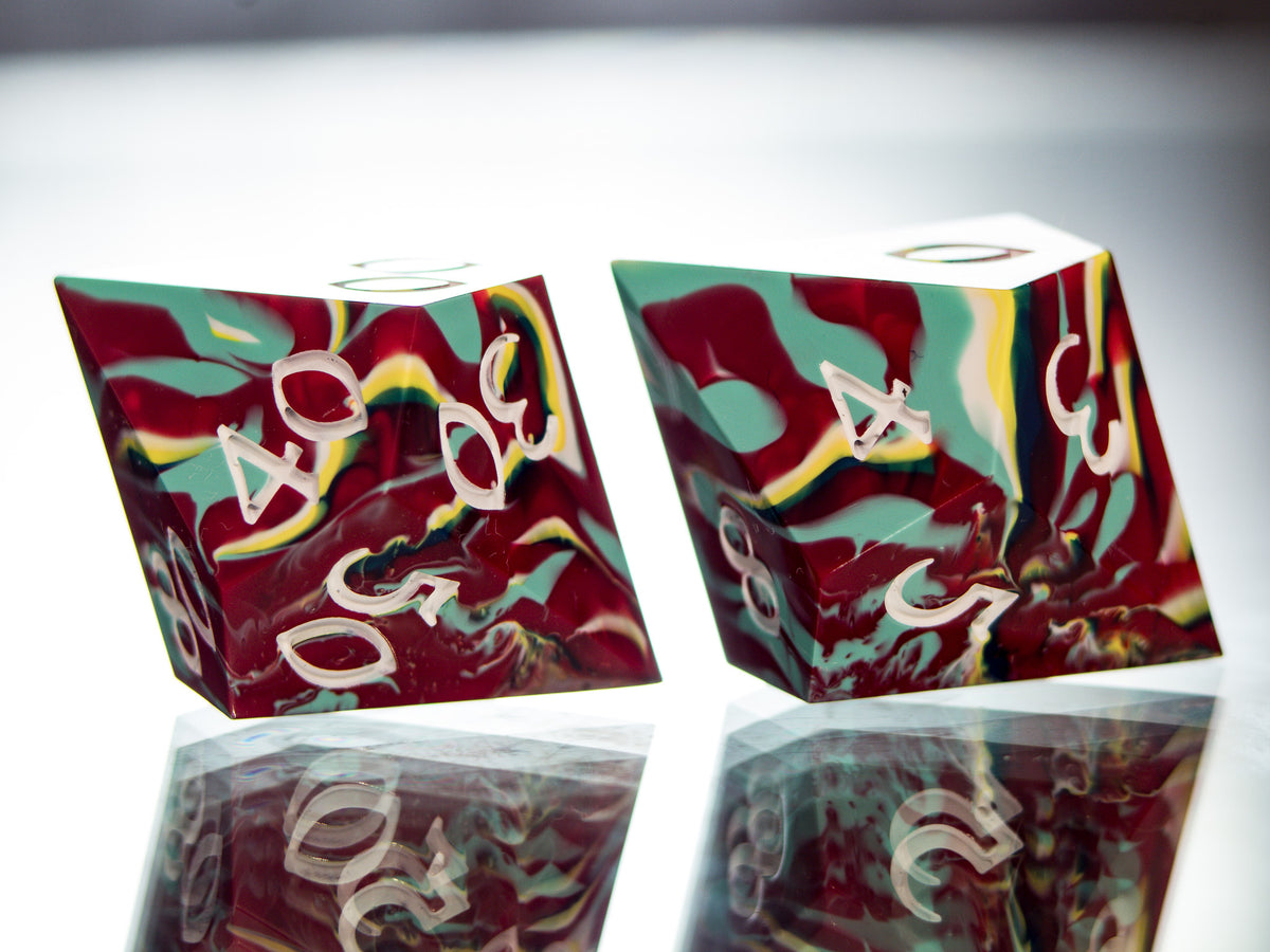 Faux Fordite - 7 Piece Handmade Dice