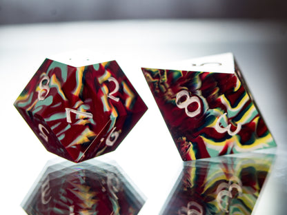 Faux Fordite - 7 Piece Handmade Dice
