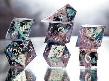 Fish Scales - 7 Piece Handmade Dice