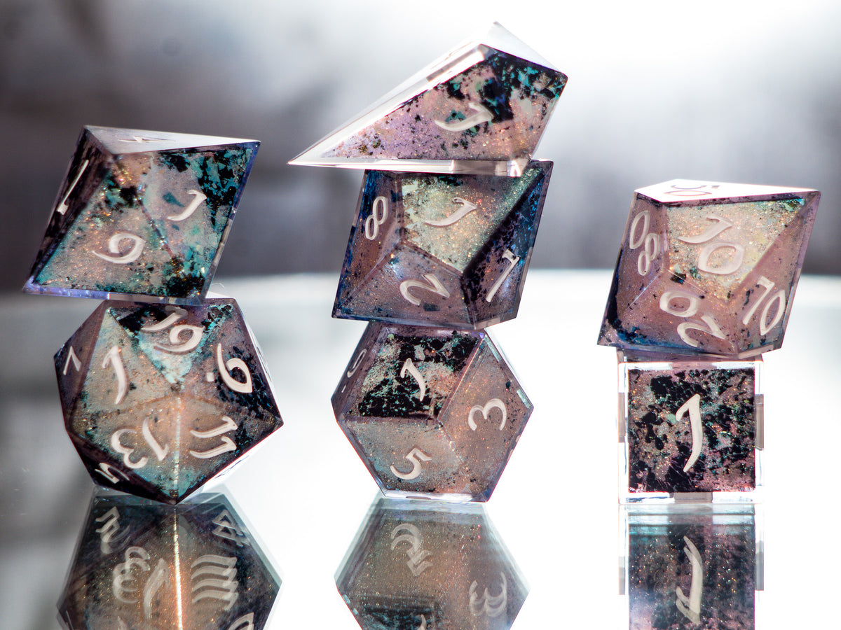 Fish Scales - 7 Piece Handmade Dice