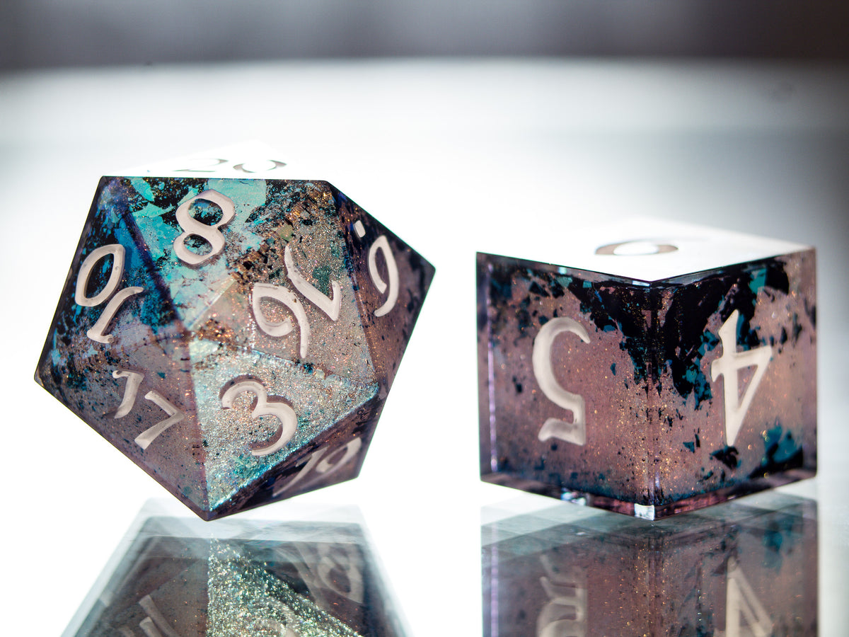 Fish Scales - 7 Piece Handmade Dice
