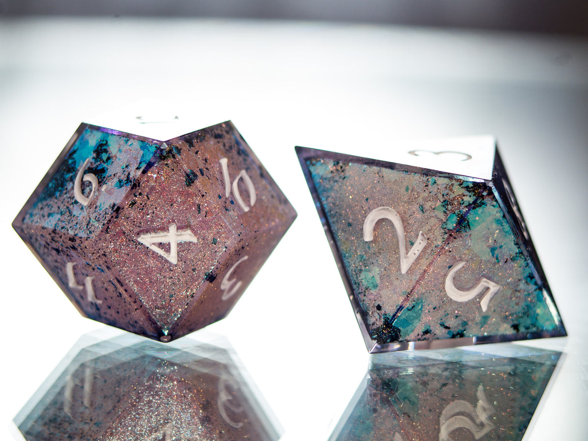 Fish Scales - 7 Piece Handmade Dice