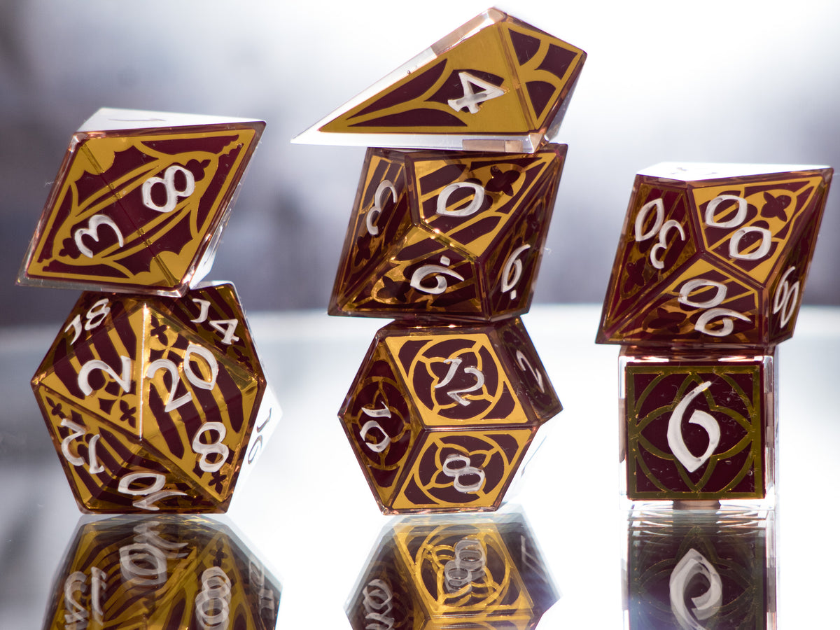 Sanguine Cathedral - 7 Piece Handmade Dice