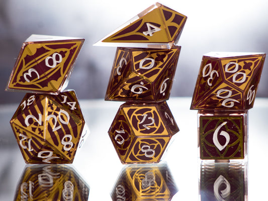 Sanguine Cathedral - 7 Piece Handmade Dice