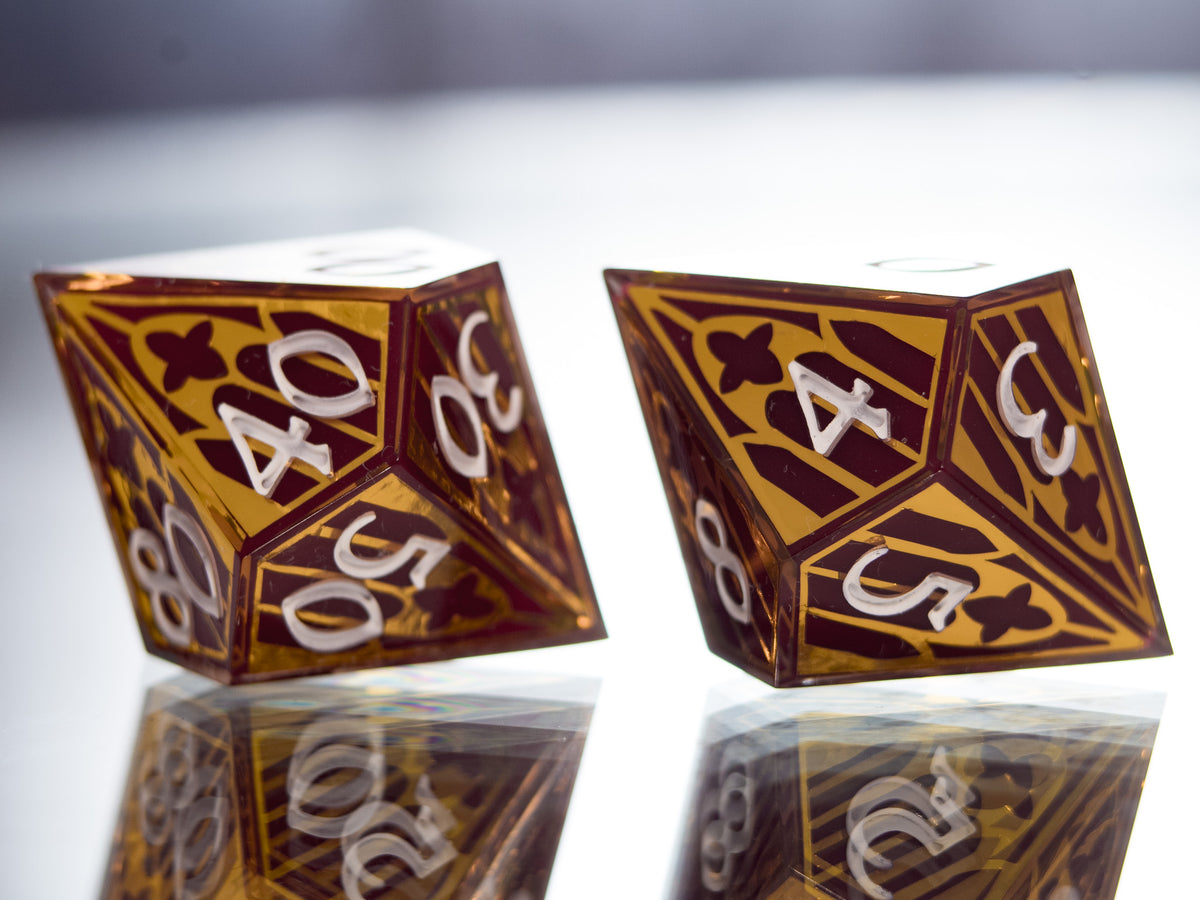 Sanguine Cathedral - 7 Piece Handmade Dice