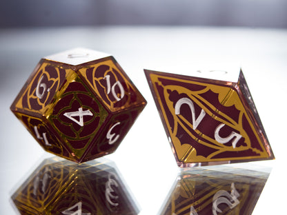 Sanguine Cathedral - 7 Piece Handmade Dice