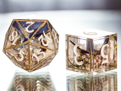 Butterfly Terrarium - 7 Piece Handmade Dice