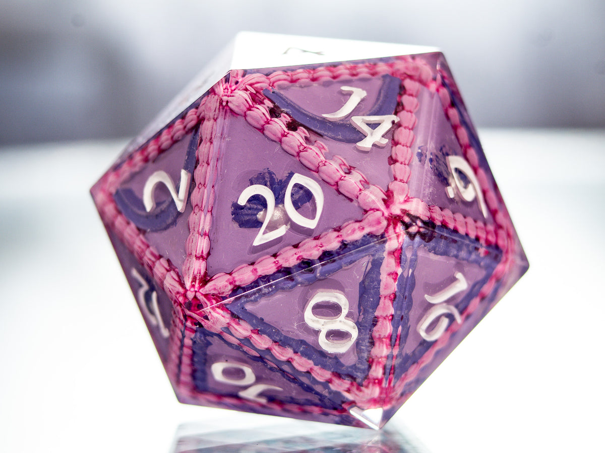 The Cake is a Die! - Handmade Chonk D20