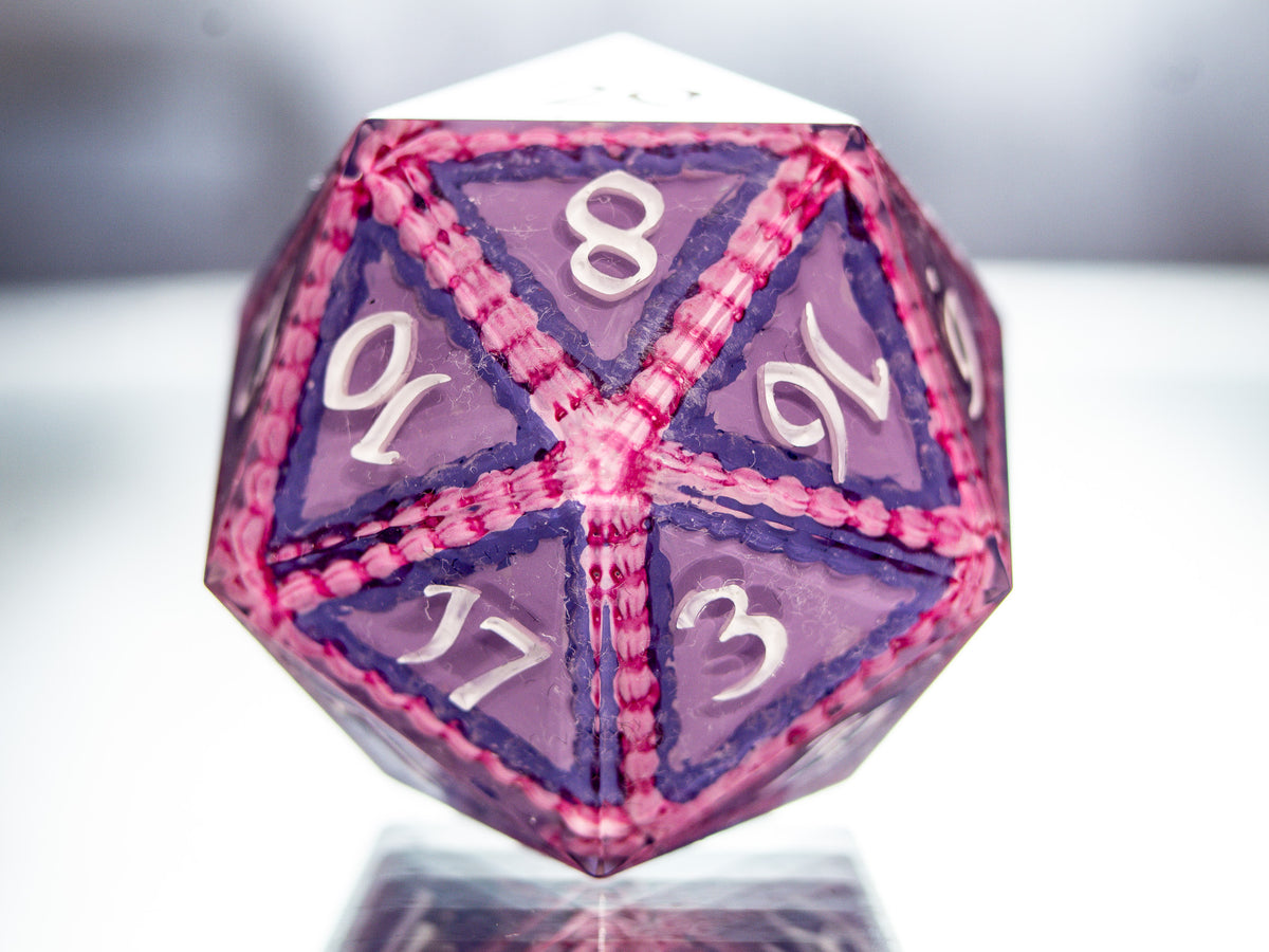 The Cake is a Die! - Handmade Chonk D20