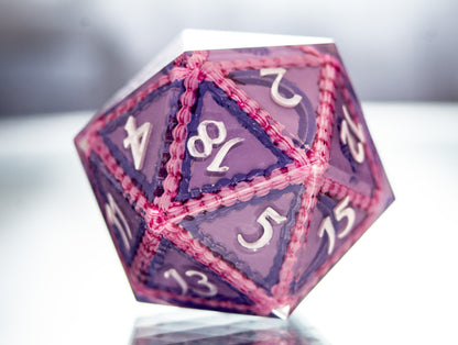 The Cake is a Die! - Handmade Chonk D20