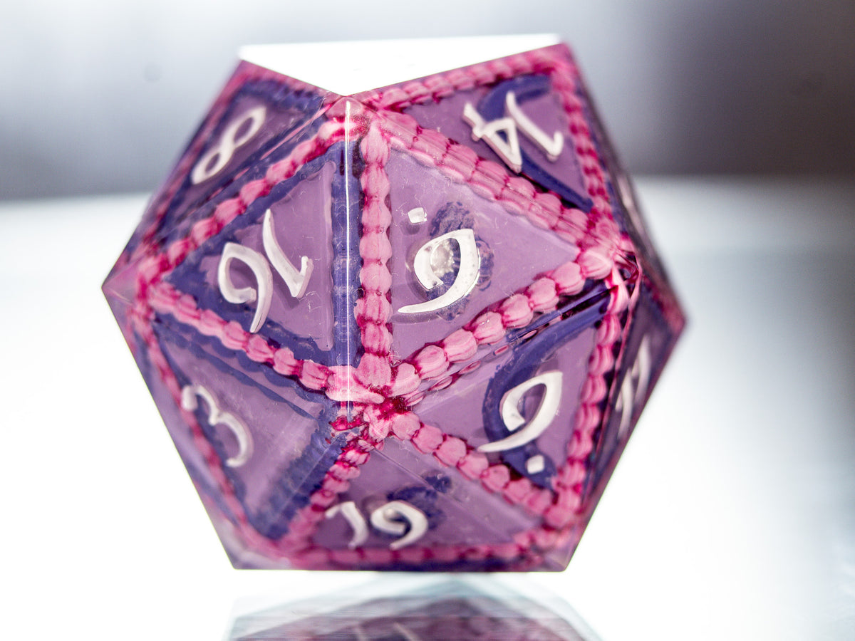The Cake is a Die! - Handmade Chonk D20