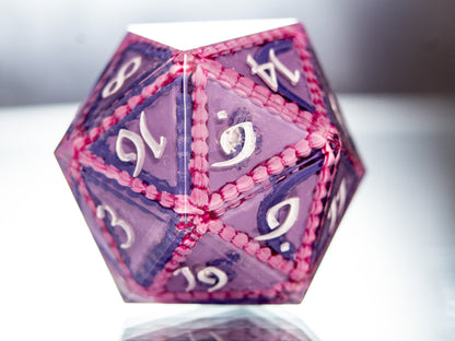 The Cake is a Die! - Handmade Chonk D20