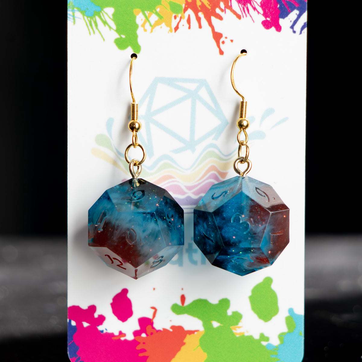 Cosmic Cliffs D12 Earrings