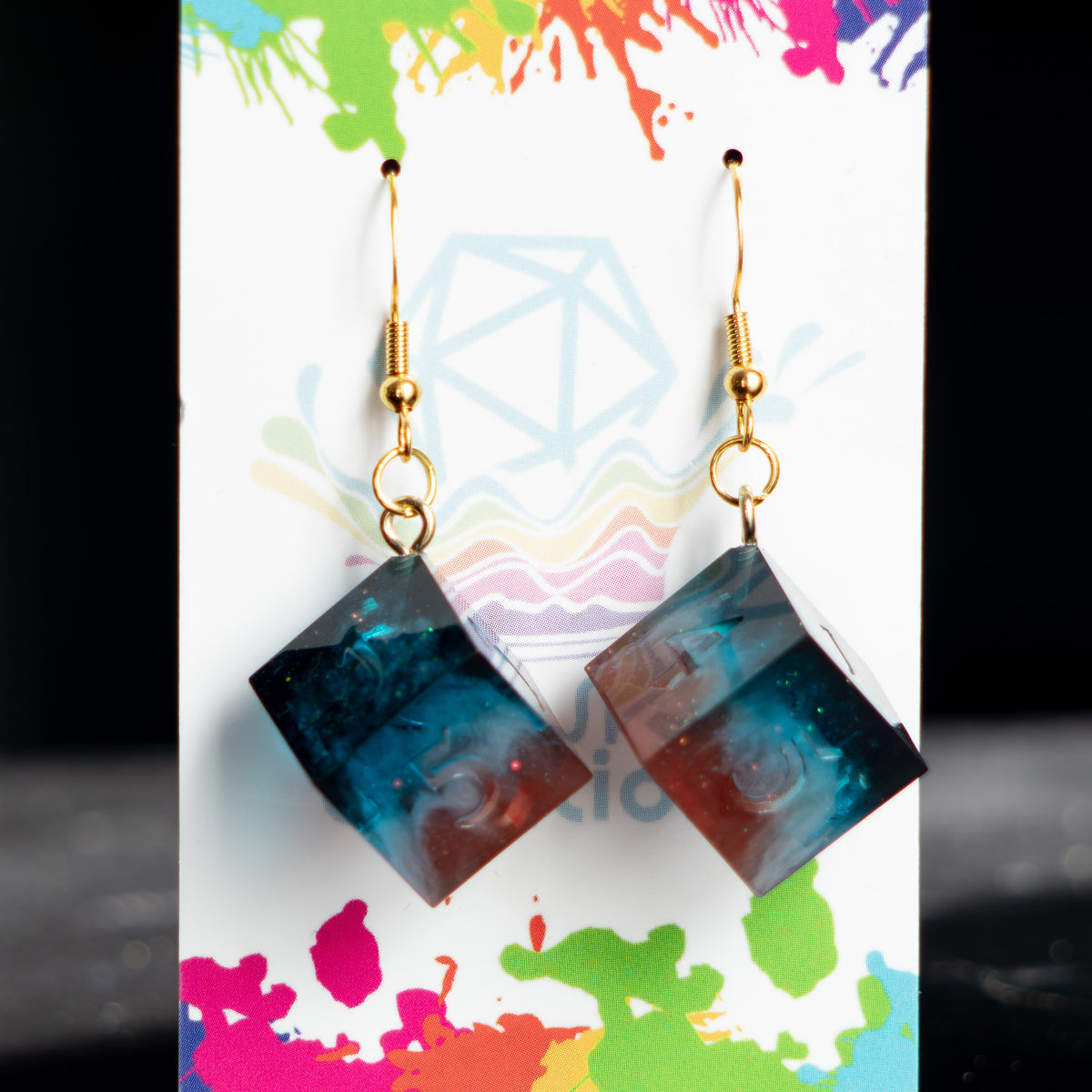 Cosmic Cliffs D6 Earrings