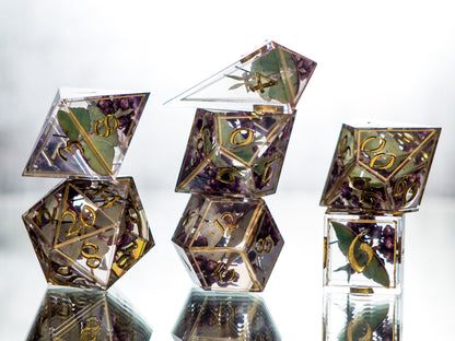 Midnight Luna - 7 Piece Handmade Dice