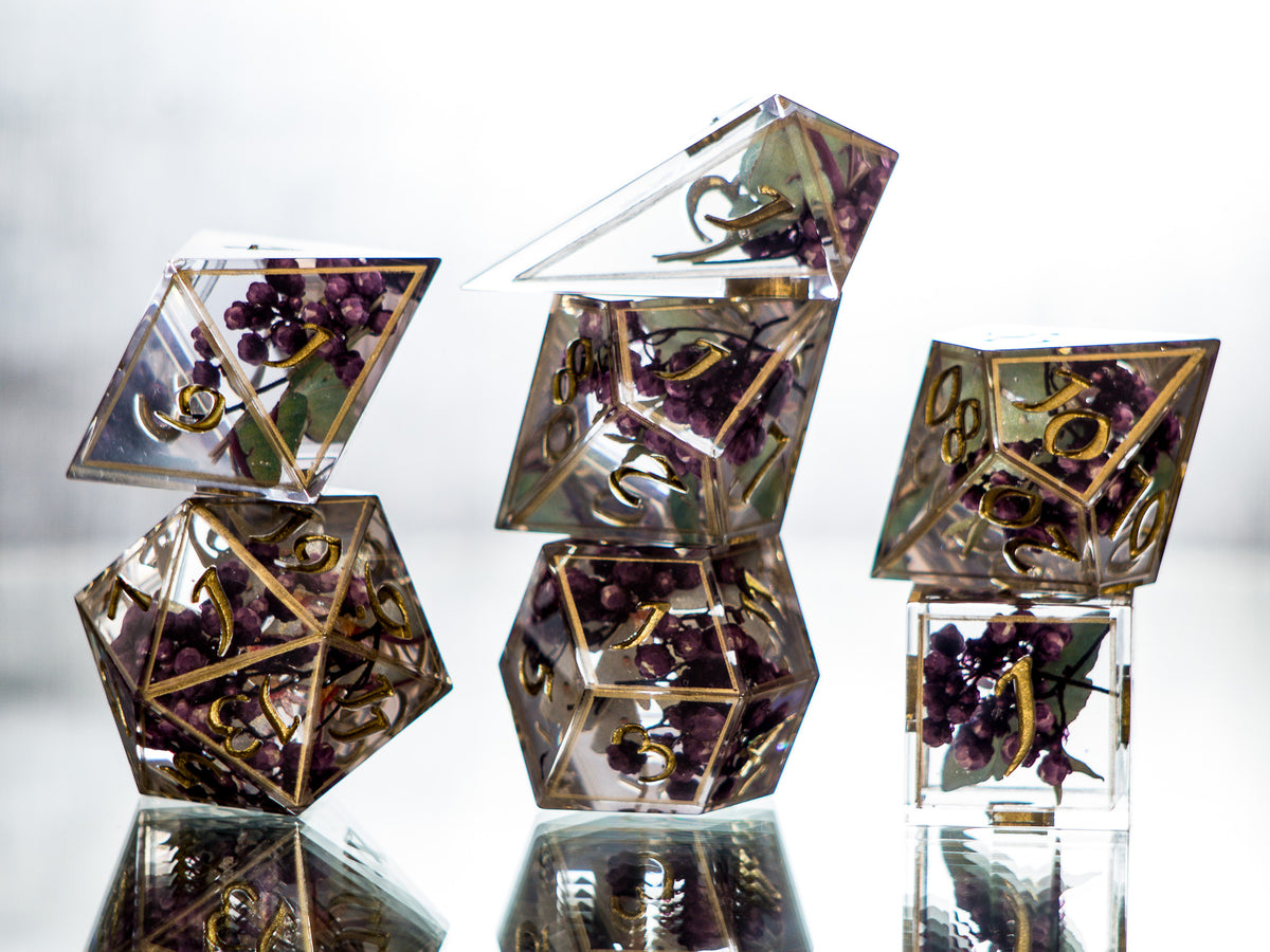 Midnight Luna - 7 Piece Handmade Dice
