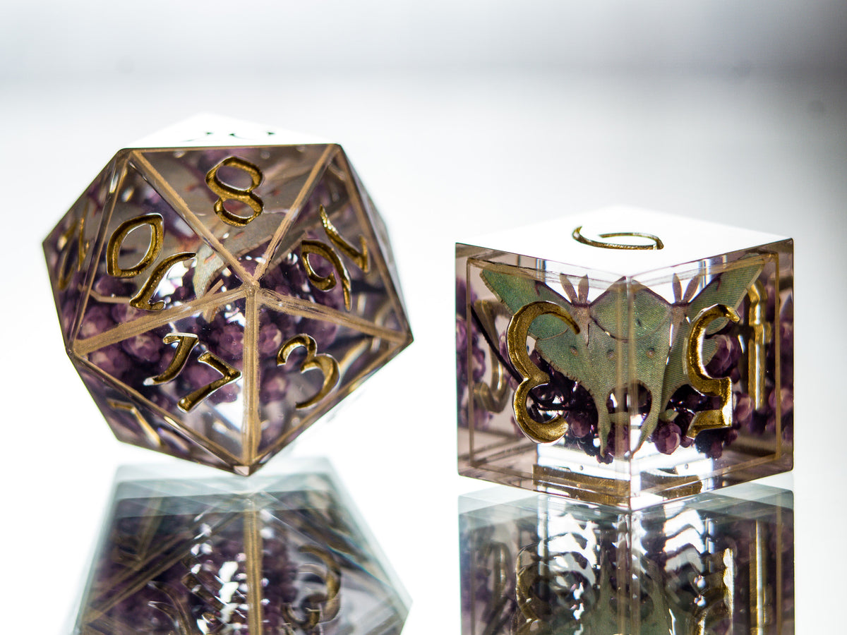 Midnight Luna - 7 Piece Handmade Dice