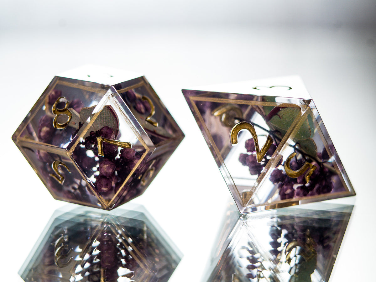 Midnight Luna - 7 Piece Handmade Dice