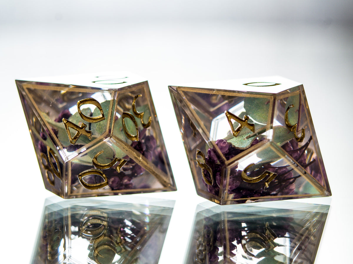 Midnight Luna - 7 Piece Handmade Dice
