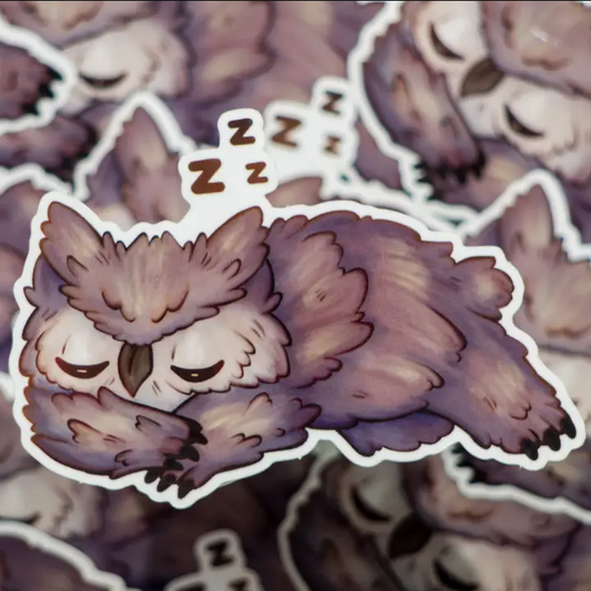 Sleepy Owlbear Transparent Sticker