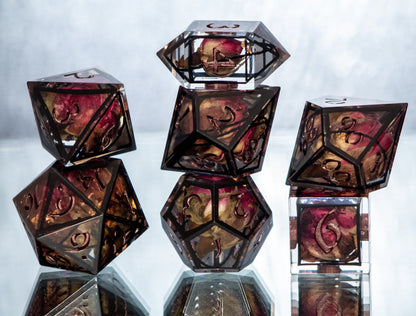 Briar Princess - 7 Piece Handmade Resin Dice