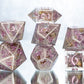 Lilac Love - 7 Piece Handmade Resin Dice