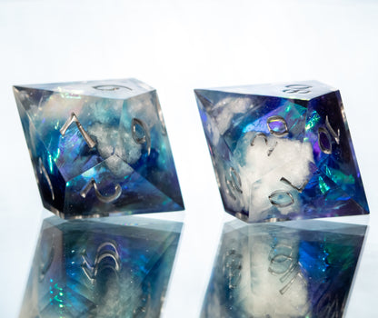 Clouds Over Coldarra - 7 Piece Handmade Resin Dice