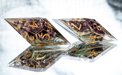 Dionysus -Sharp 7 Piece Handmade Resin Dice