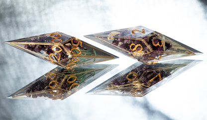 Dionysus -Sharp 7 Piece Handmade Resin Dice