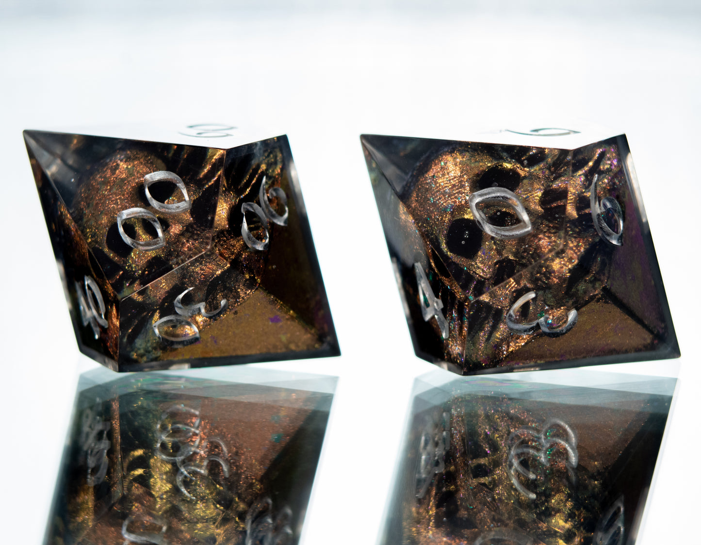 Rusted Remains - 7 Piece Handmade Resin Dice