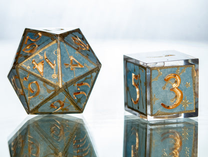 Sweet Dreams - 7 Piece Handmade Resin Dice